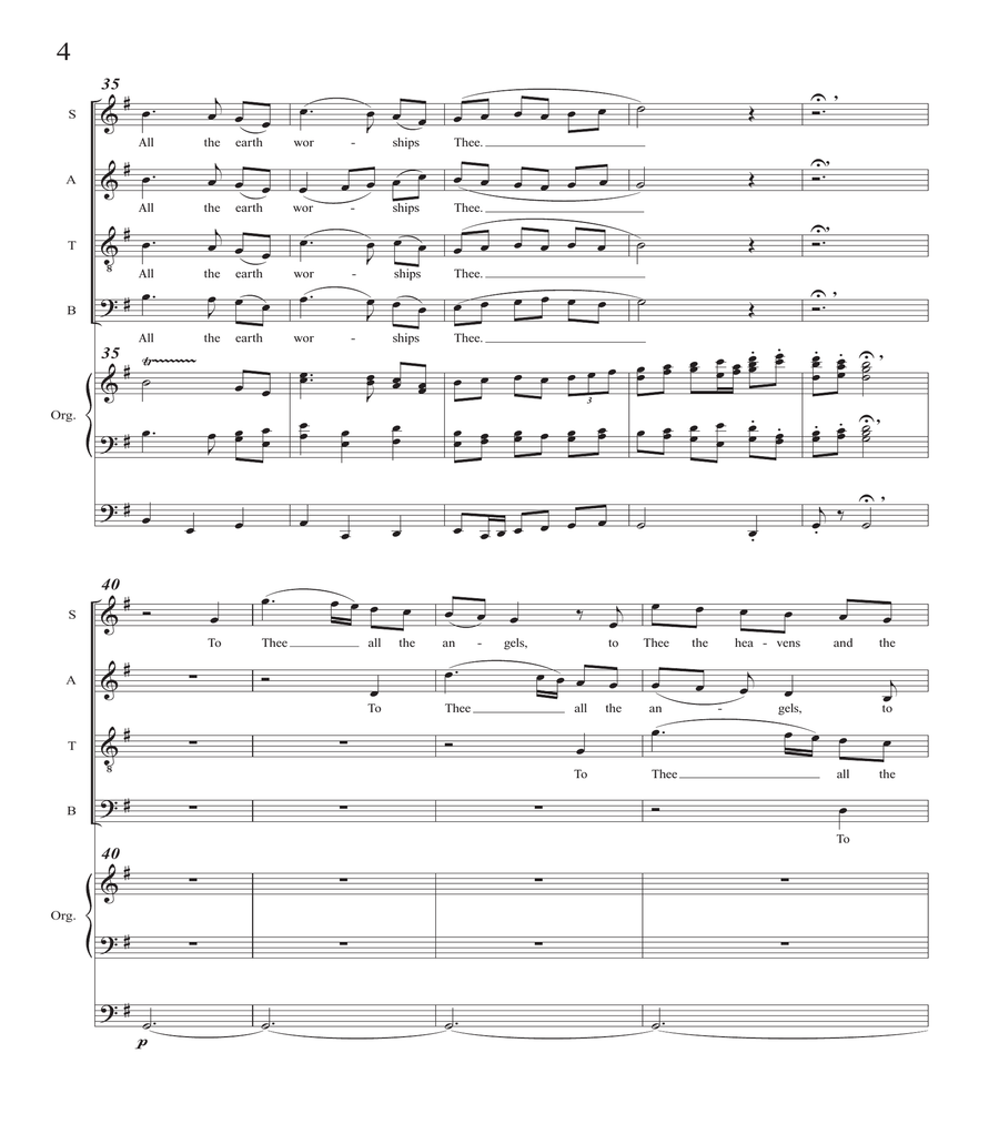 TE DEUM LAUDAMUS for SATB Chorus and Organ image number null