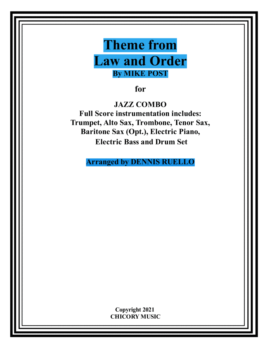 Law And Order Jazz Ensemble scores gallery preview page 1