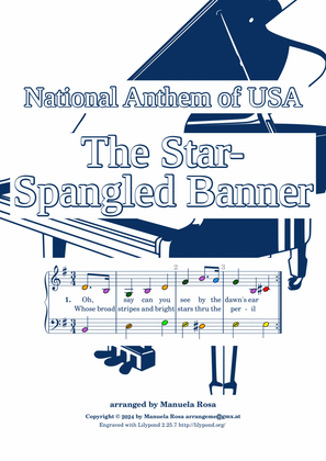 The Star-Spangled Banner (US national anthem; easy piano version)