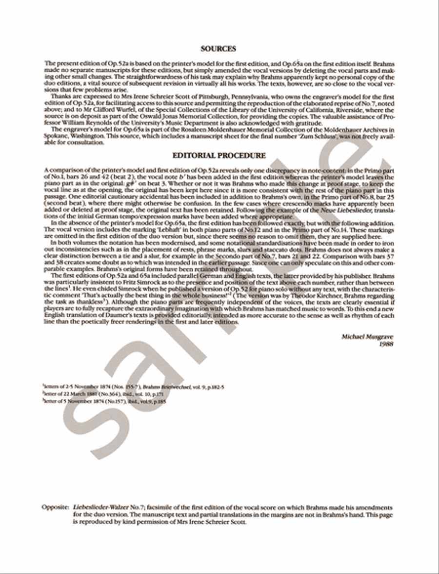 Liebeslieder-Walzer Op. 52a; Neue Liebeslieder-Walzer Op. 65a for Piano Duet Piano Duet scores gallery preview page 3