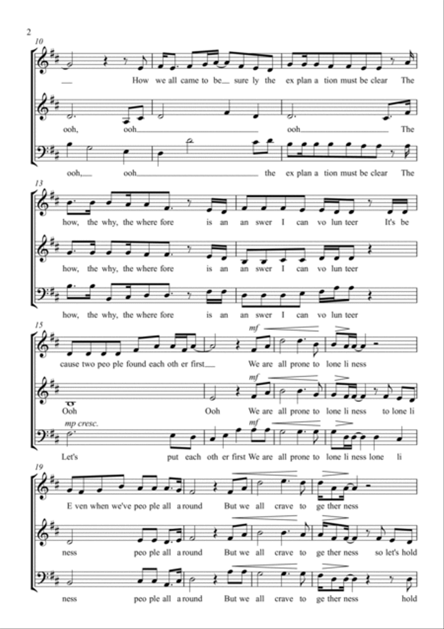 Togetherness Togetherness 3-Part scores gallery preview page 2