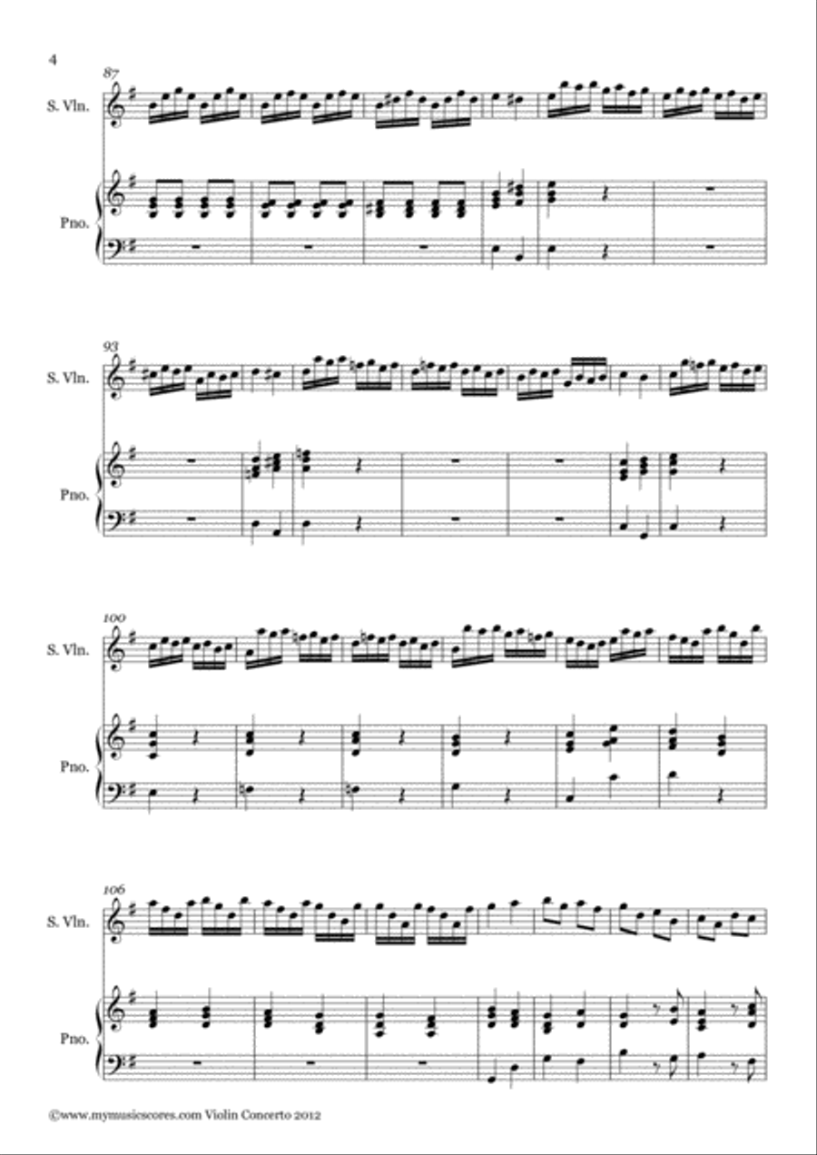 Violin Concerto Op.7 No.2 RV299 in G major Violin Solo scores gallery preview page 5