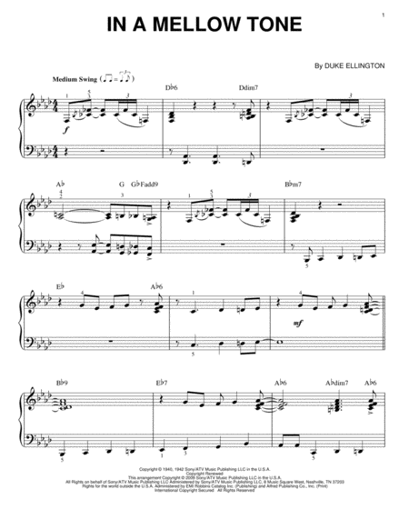 In A Mellow Tone (arr. Brent Edstrom)