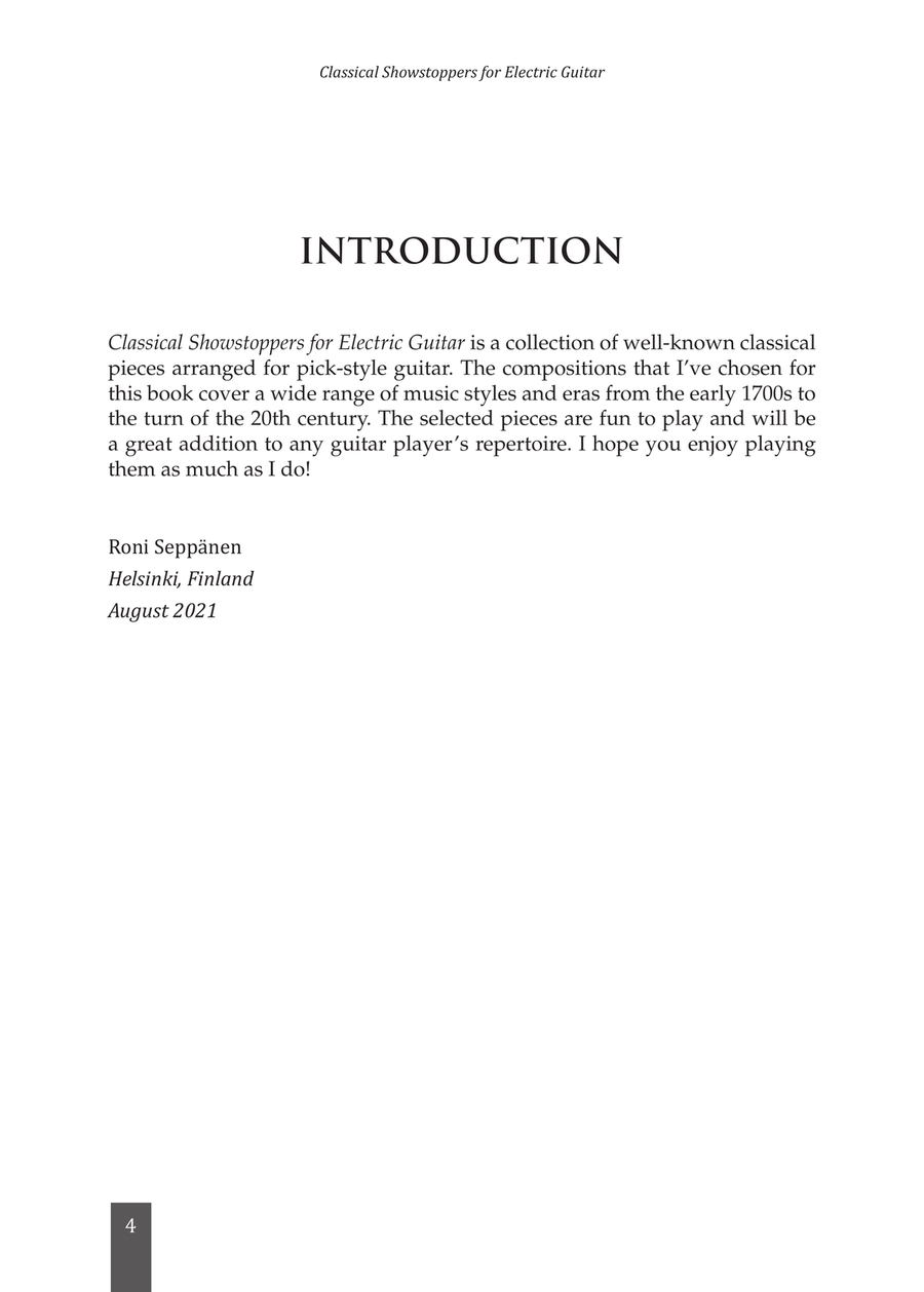 Classical Showstoppers for Electric Guitar Electric Guitar scores gallery preview page 4