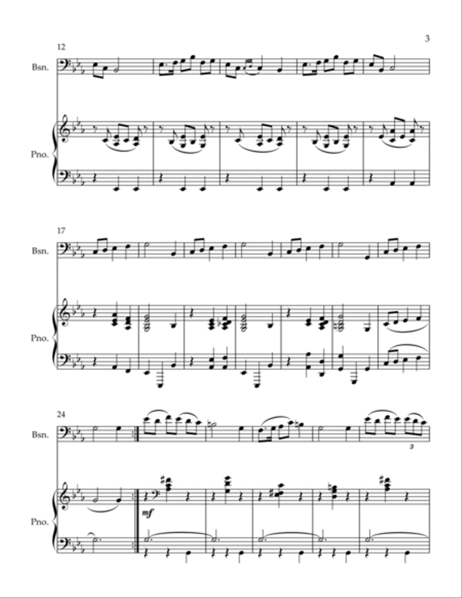 Mazurka Mazurka Bassoon scores gallery preview page 3
