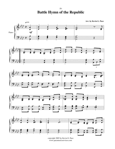 The Battle Hymn of the Republic - piano solo image number null