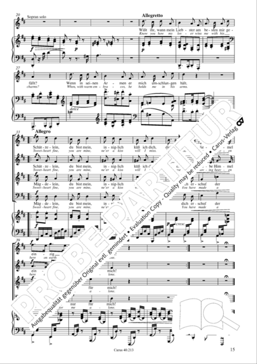 Zigeunerlieder op. 103 Choir scores gallery preview page 16