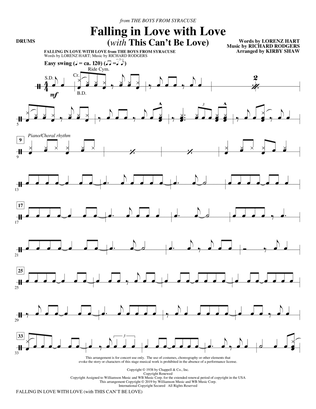 Falling In Love With Love (with This Can't Be) (arr. Kirby Shaw) - Drums