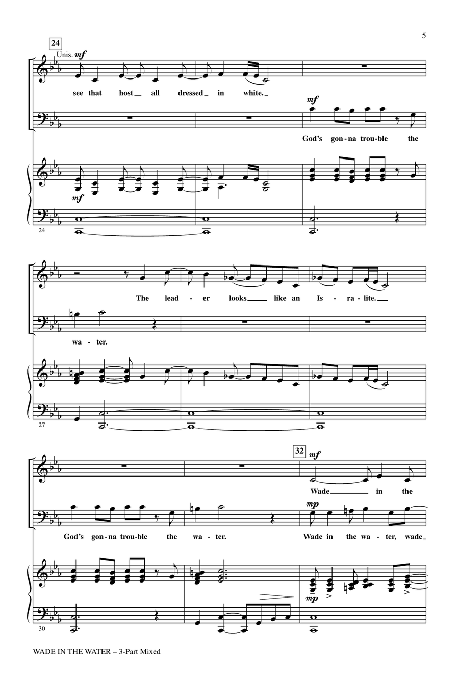 Wade In The Water 3-Part scores gallery preview page 4