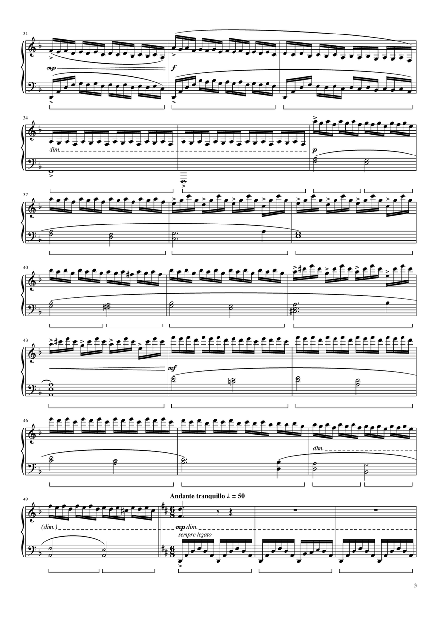 Dies Irae Piano Solo scores gallery preview page 3
