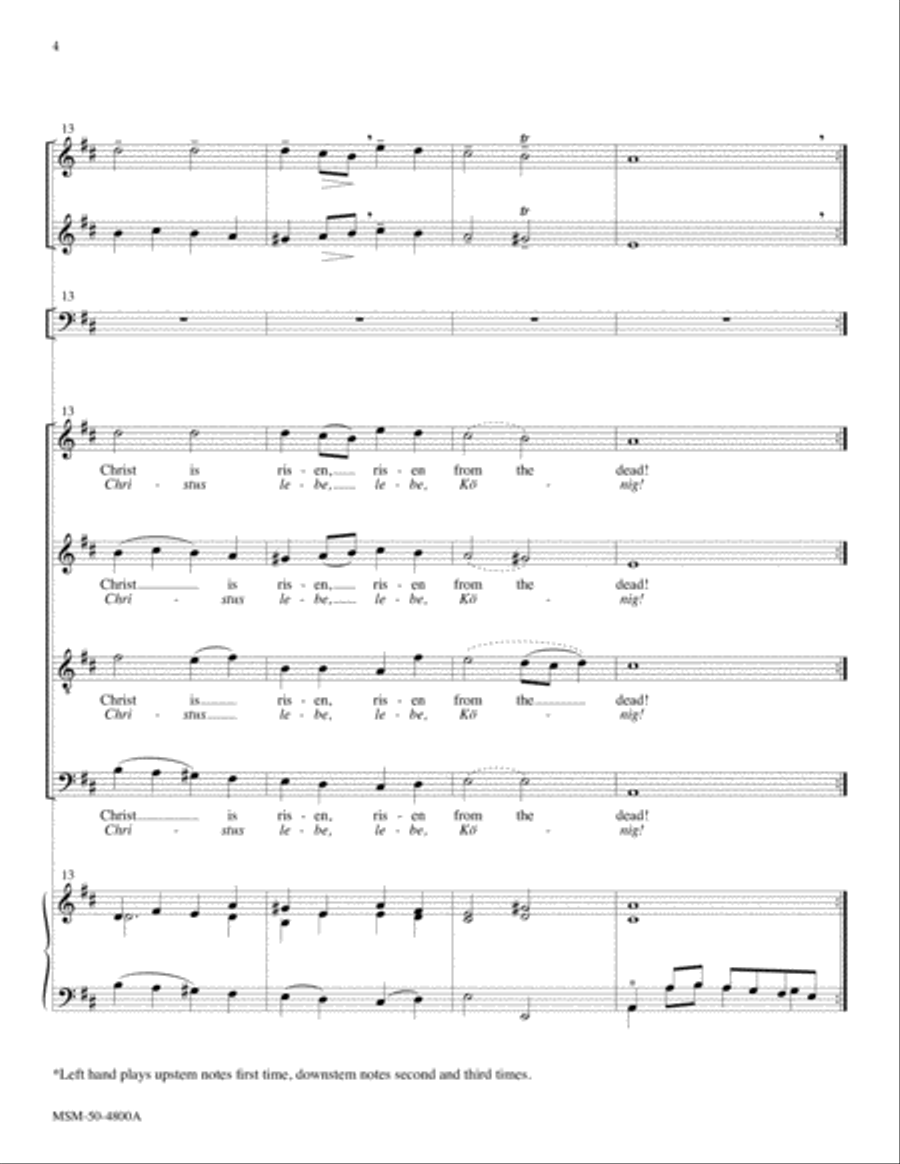 Christ Is Risen/Christus lebe, lebe, König Choir scores gallery preview page 5