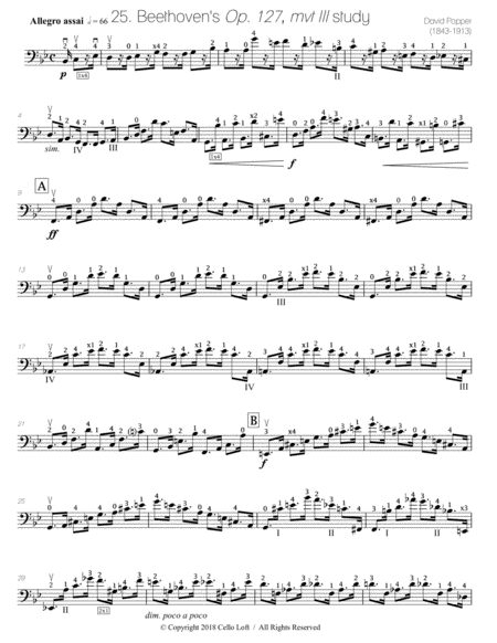 Popper (arr. Richard Aaron): Op. 73, Etude #25