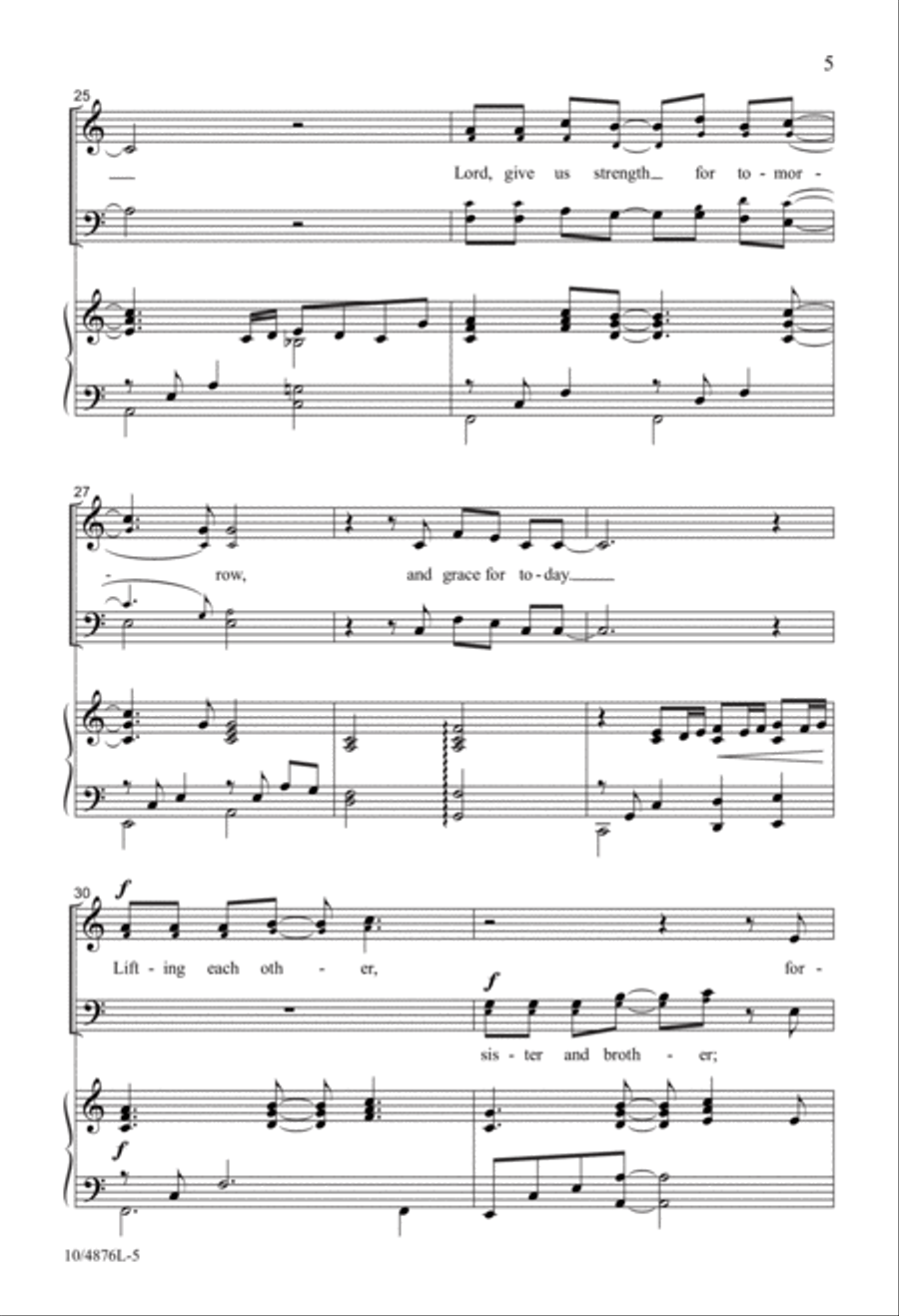 Strength for Tomorrow, Grace for Today 4-Part scores gallery preview page 5