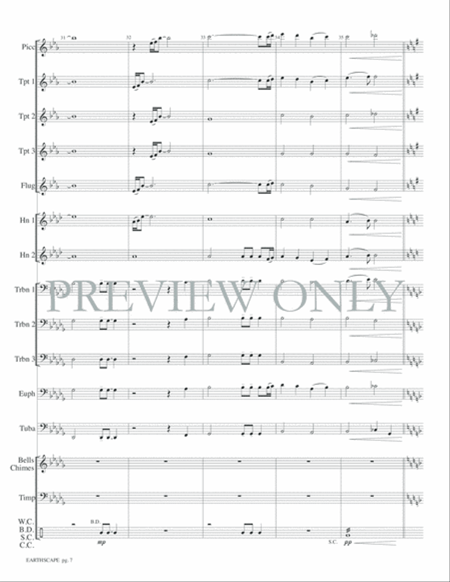 Earthscape Small Ensemble scores gallery preview page 9