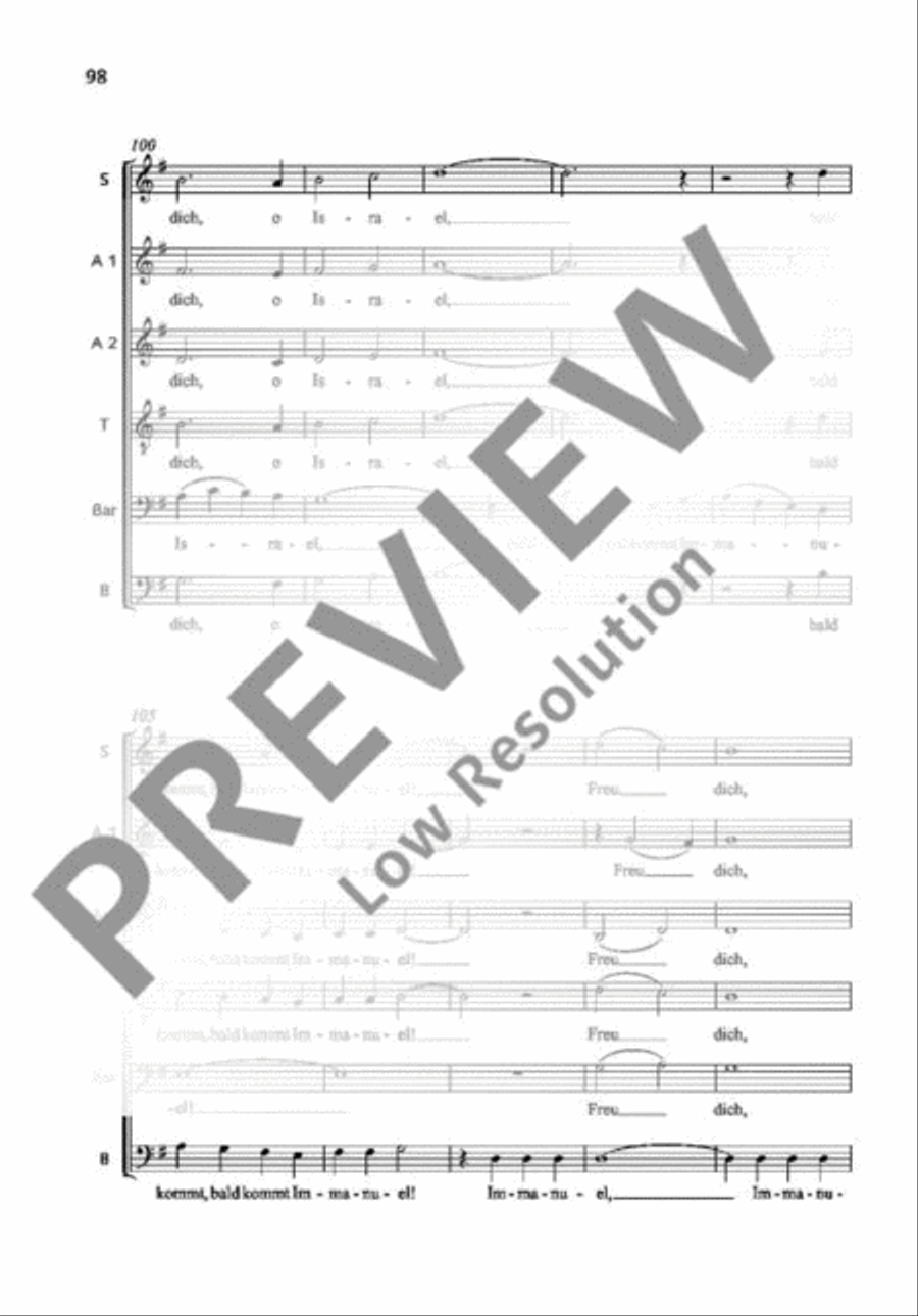 O komm, o komm, Immanuel Mixed Choir scores gallery preview page 12