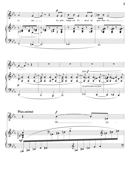 Le temps des lilas (C minor) by Ernest Chausson Voice - Digital Sheet Music