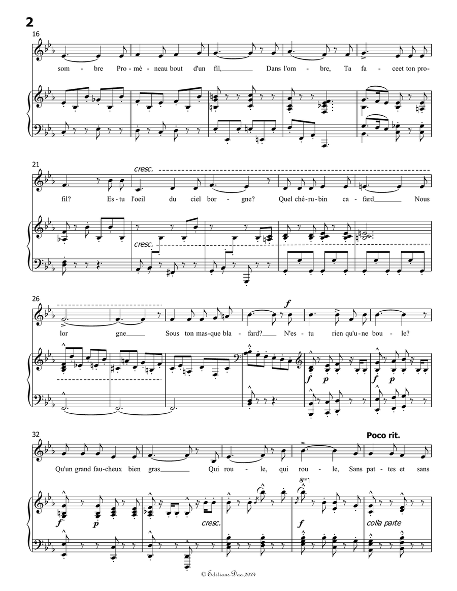 Ballade à la lune, by Edouard Lalo, in E flat Major Piano, Vocal scores gallery preview page 4