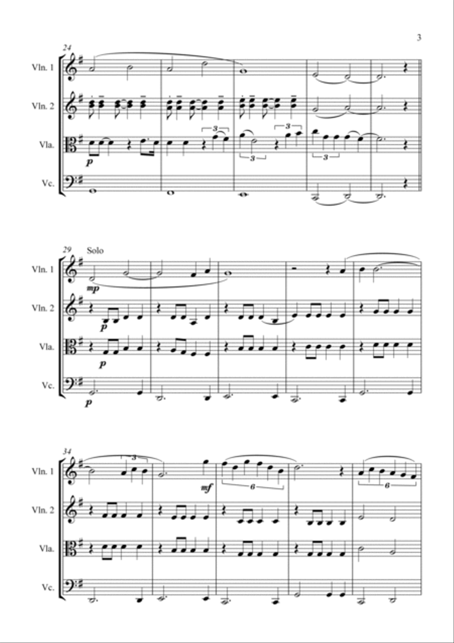 Time To Say Goodbye String Quartet scores gallery preview page 5