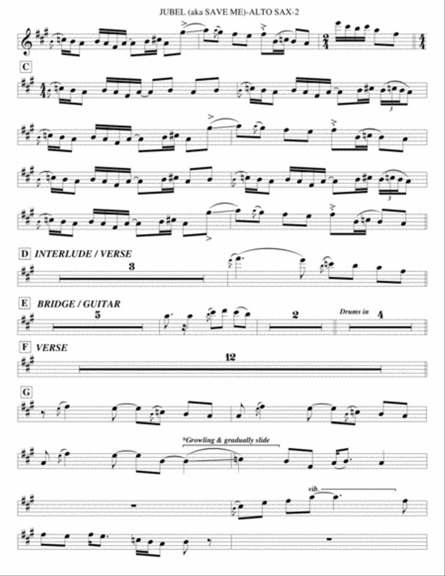 Jubel Alto Saxophone scores gallery preview page 2