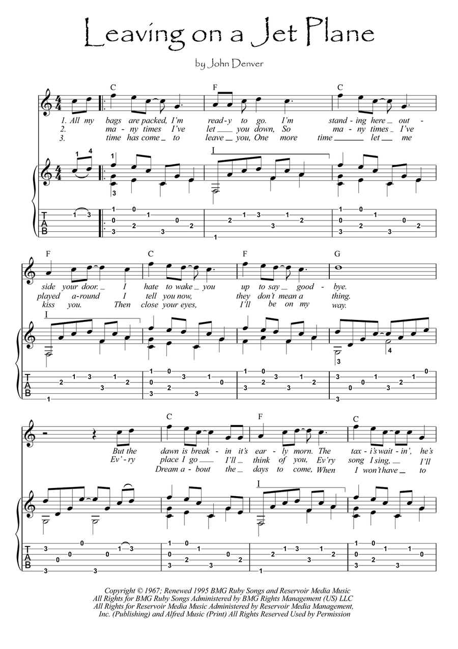 Leaving On A Jet Plane String Duet scores gallery preview page 1