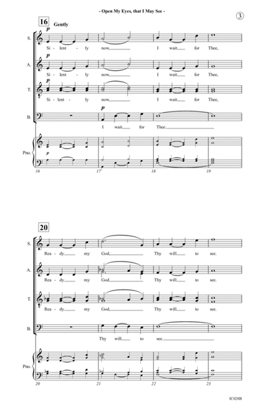 Open My Eyes, That I May See - for SATB Choir image number null