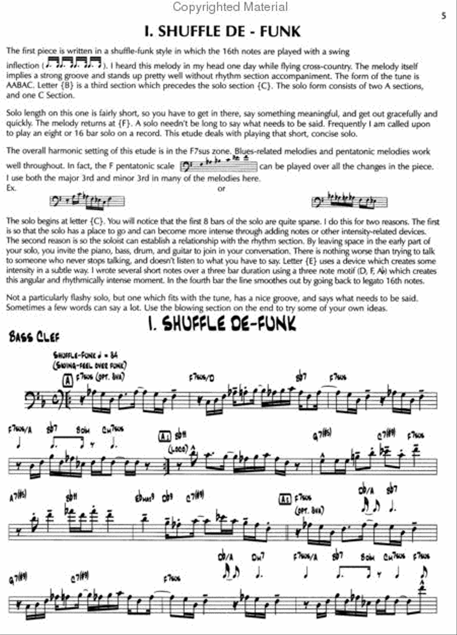 14 Blues & Funk Etudes Trombone scores gallery preview page 3