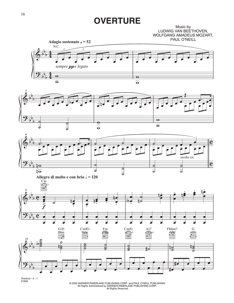 Overture Piano Solo scores gallery preview page 1