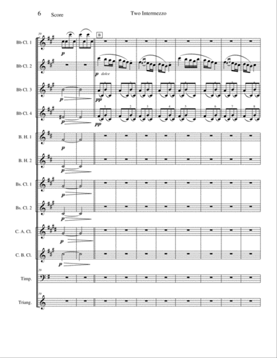 Intermezzo No. 2 from Two Intermezzo Large Ensemble scores gallery preview page 6
