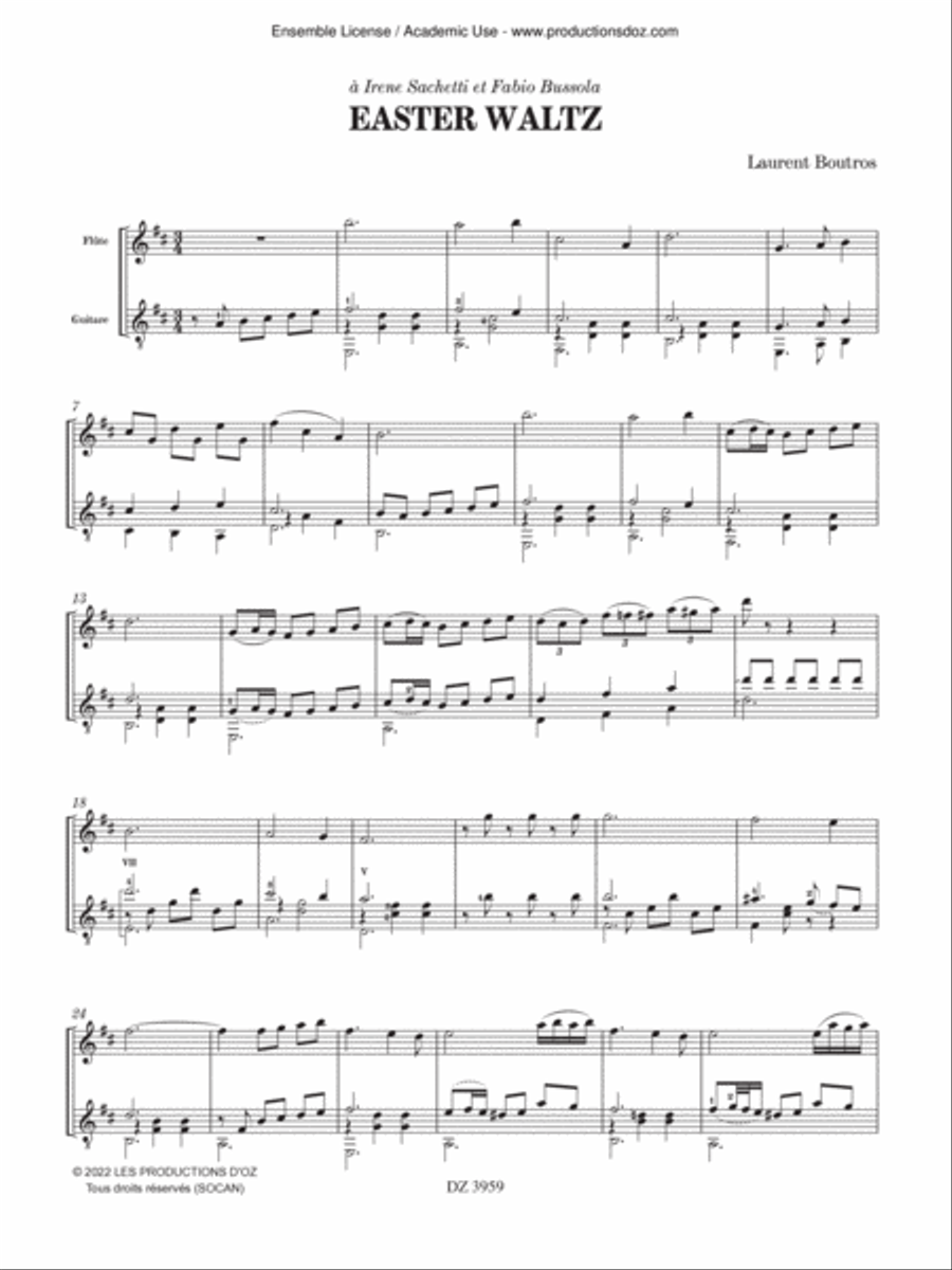 Easter Waltz Flute scores gallery preview page 3