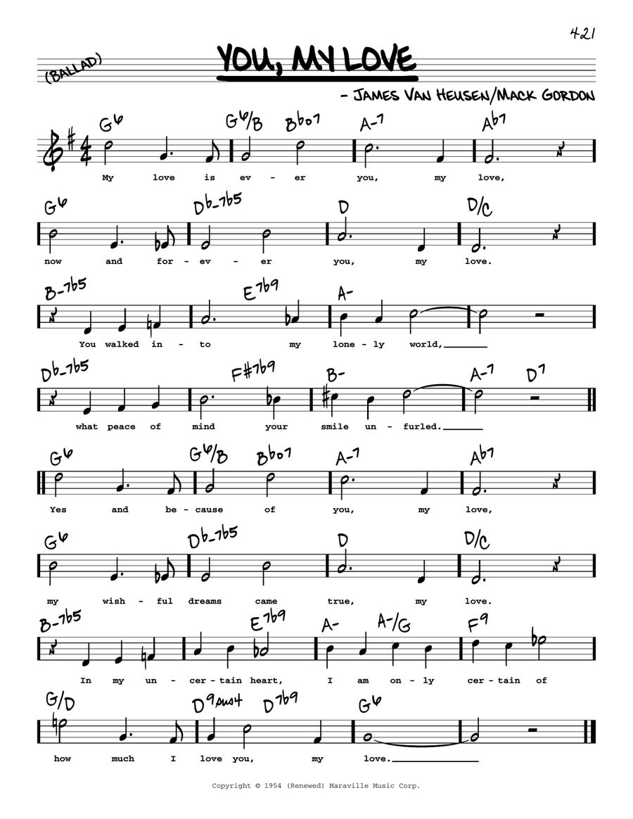You, My Love (High Voice) High Voice scores gallery preview page 1