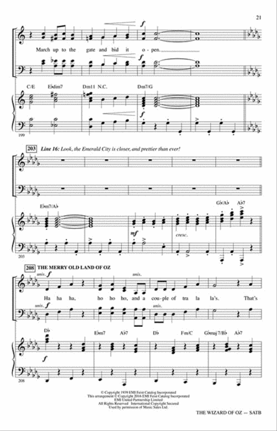 The Wizard of Oz 4-Part scores gallery preview page 6