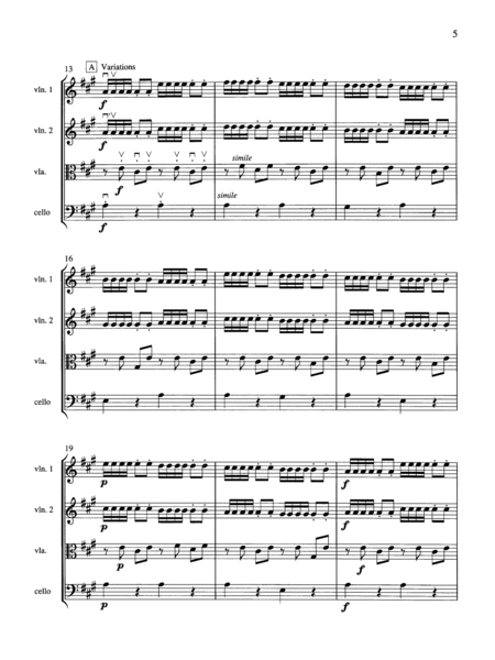 String Quartets for Beginning Ensembles, Volume 1: Score