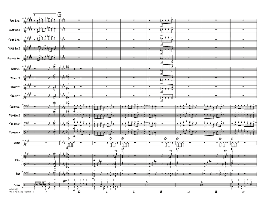 We're All In This Together (from High School Musical) - Full Score Jazz Ensemble scores gallery preview page 3