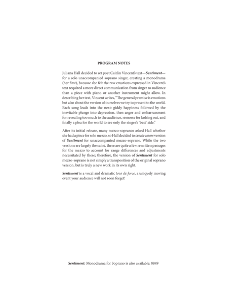 Sentiment Sentiment A Cappella scores gallery preview page 2