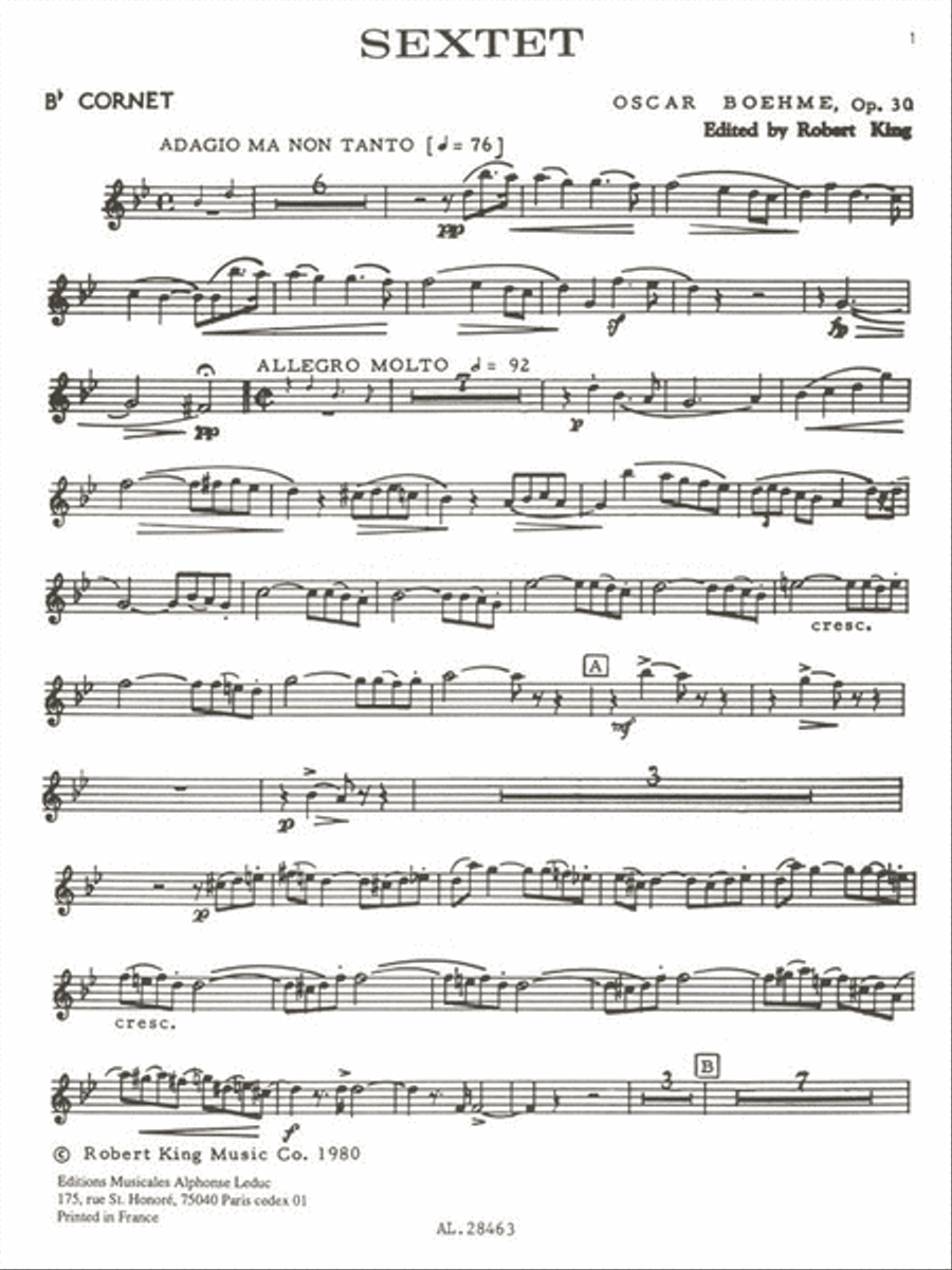 Sextuor Op.30 (sextet-brass) School and Community scores gallery preview page 2