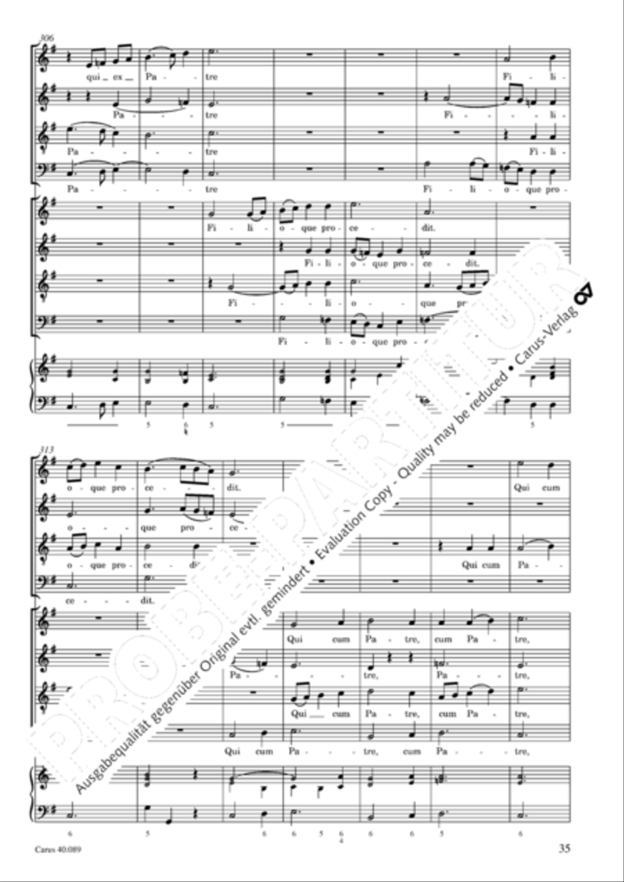 Credo a 8 voci Credo a 8 voci 4-Part scores gallery preview page 36