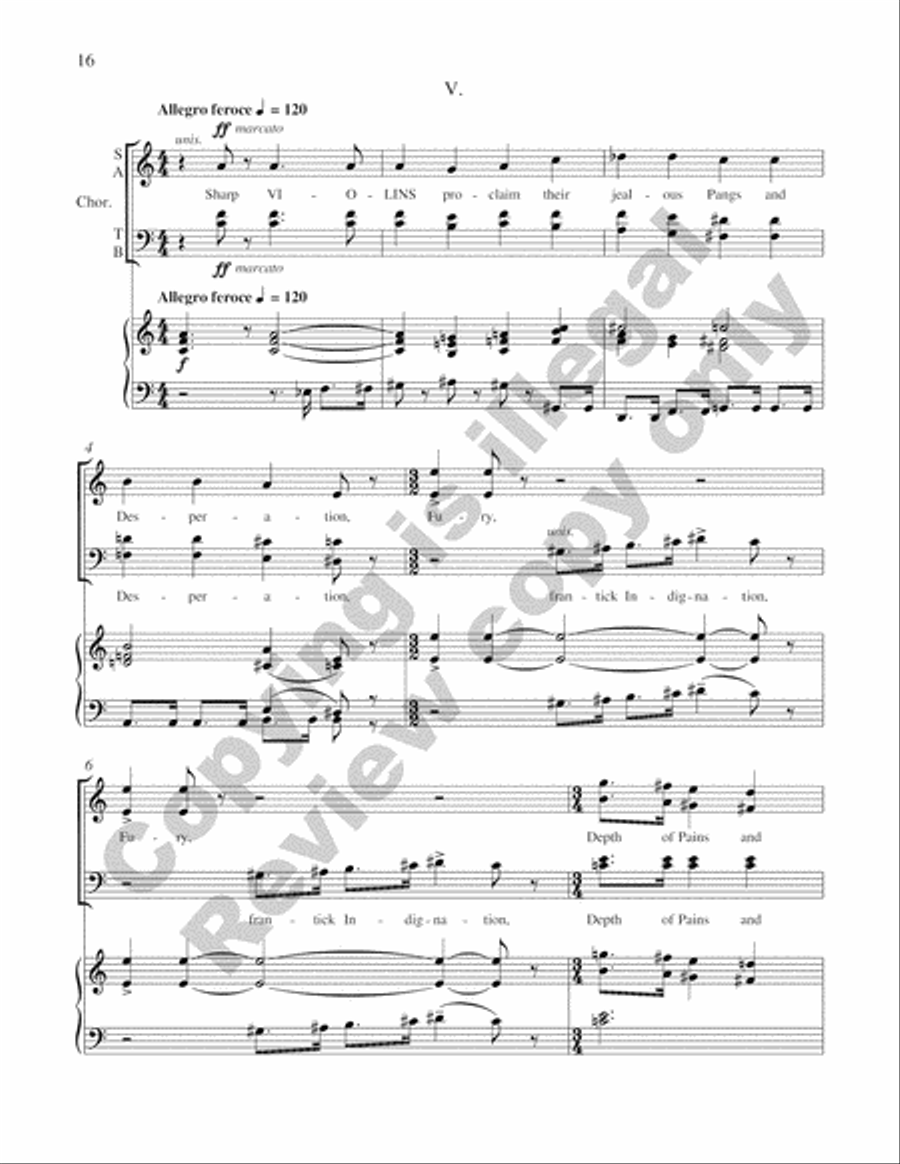A Song for St. Cecilia's Day 4-Part scores gallery preview page 10
