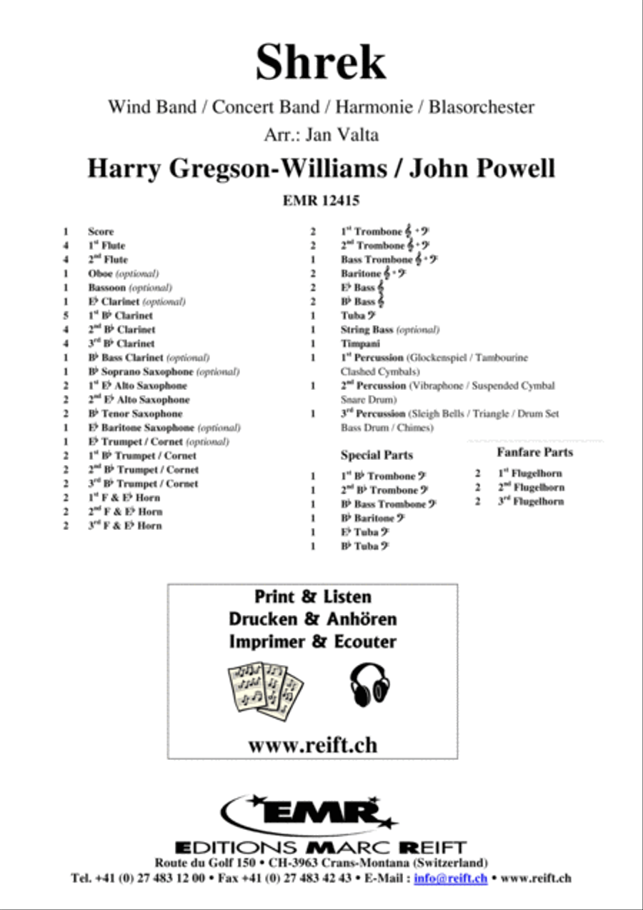 Shrek Concert Band scores gallery preview page 2
