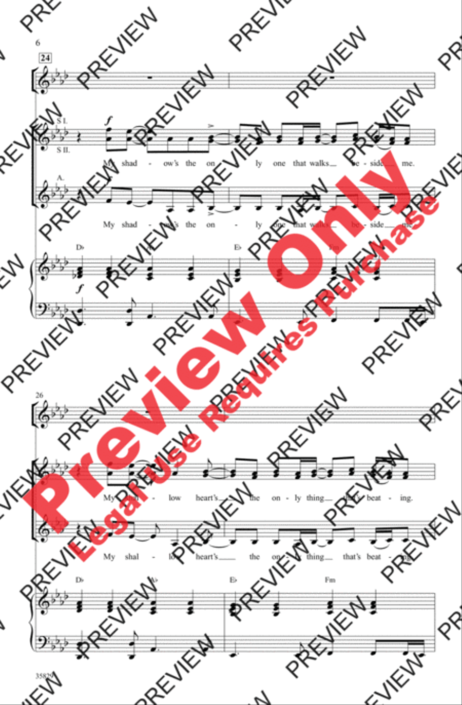Green Day on Stage: Selections from American Idiot Women's Choir scores gallery preview page 6
