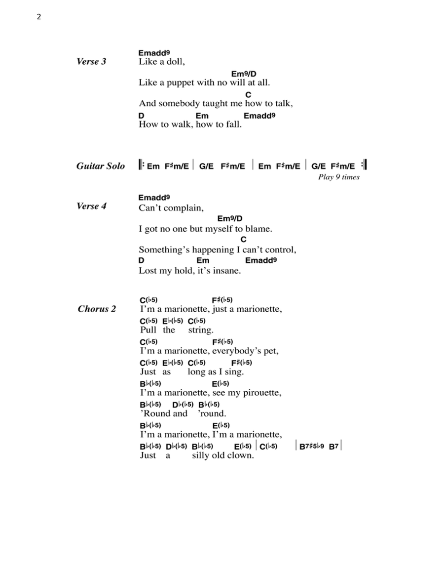 I'm A Marionette Acoustic Guitar scores gallery preview page 2