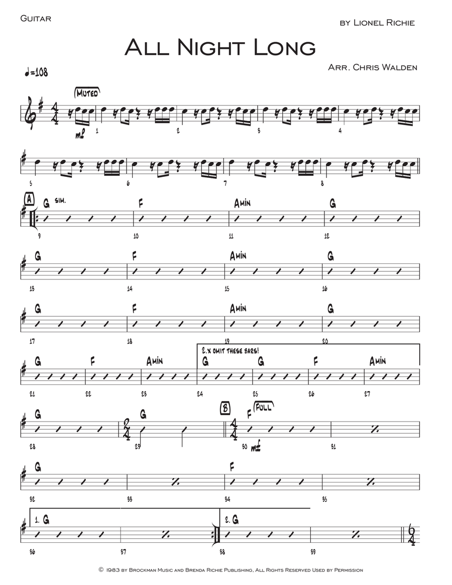 All Night Long (all Night) Small Ensemble scores gallery preview page 3