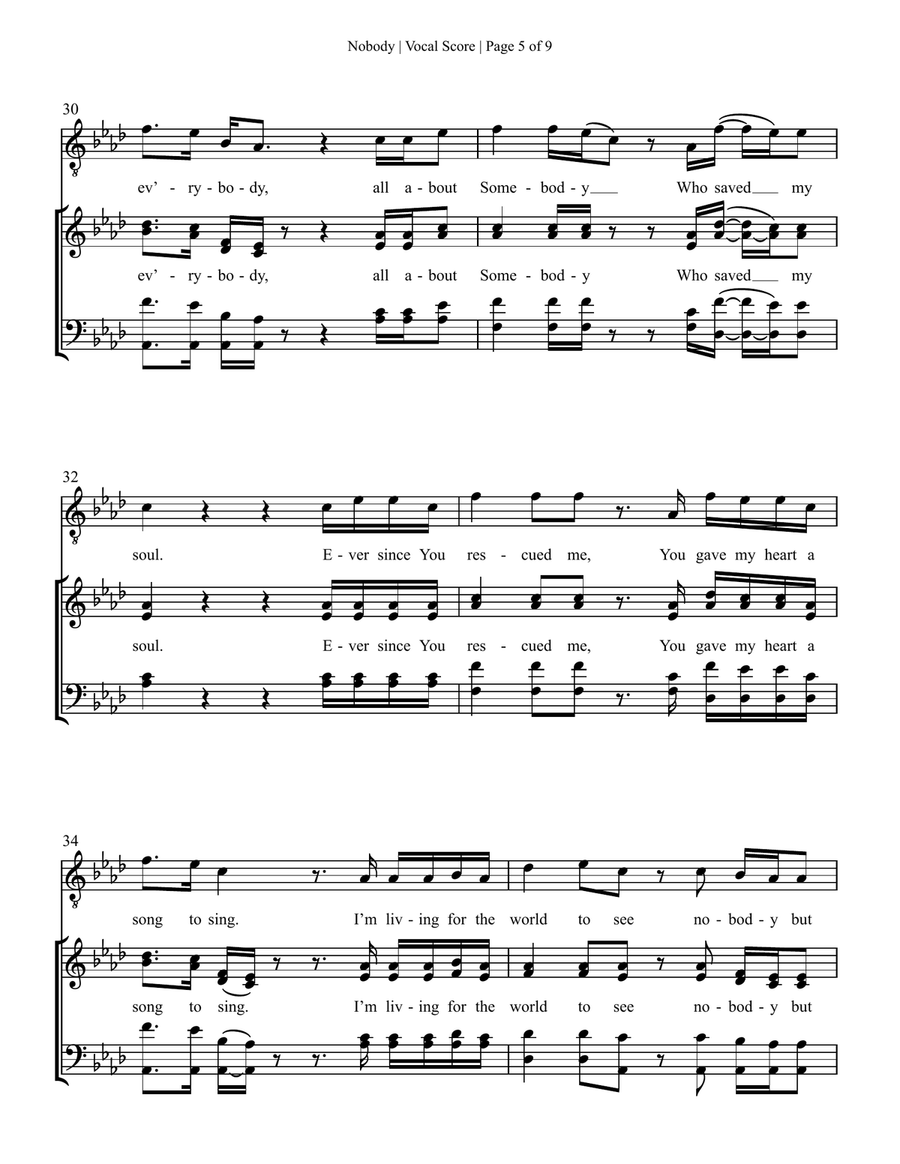 Nobody 4-Part scores gallery preview page 5