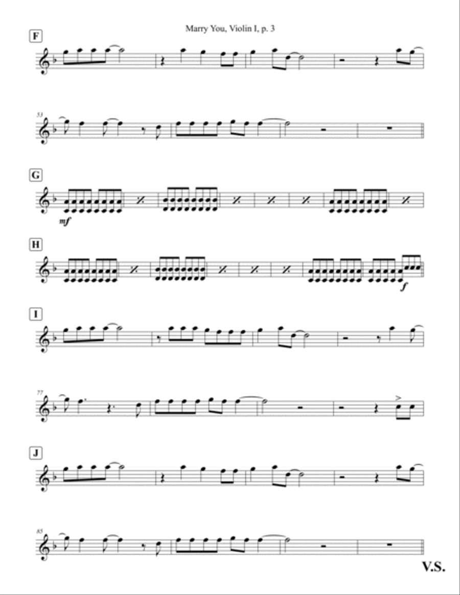 Marry You String Quartet scores gallery preview page 3
