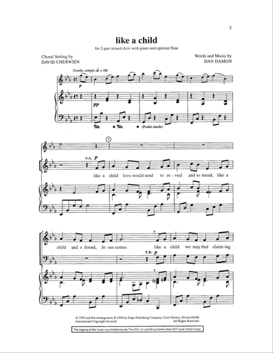 Like a Child Choir scores gallery preview page 3