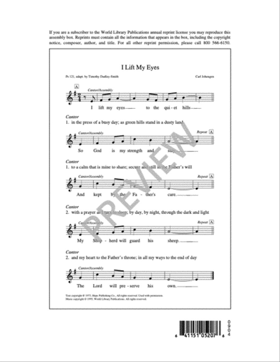 I Lift My Eyes I Lift My Eyes Choir scores gallery preview page 7