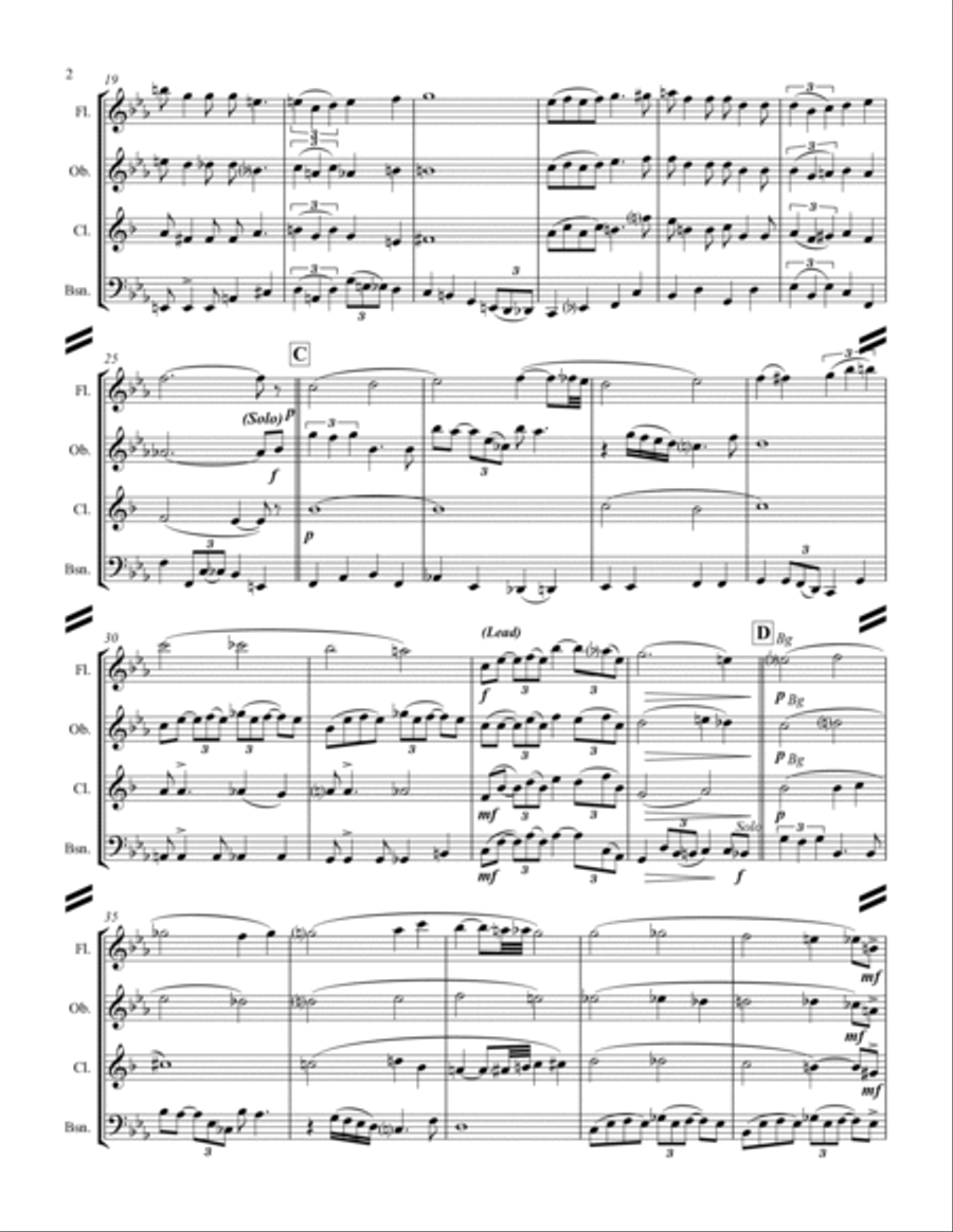 When Sunny Gets Blue When Sunny Gets Blue Woodwind Quartet scores gallery preview page 3