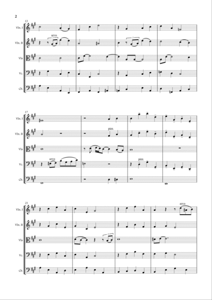 White Christmas String Quintet scores gallery preview page 2