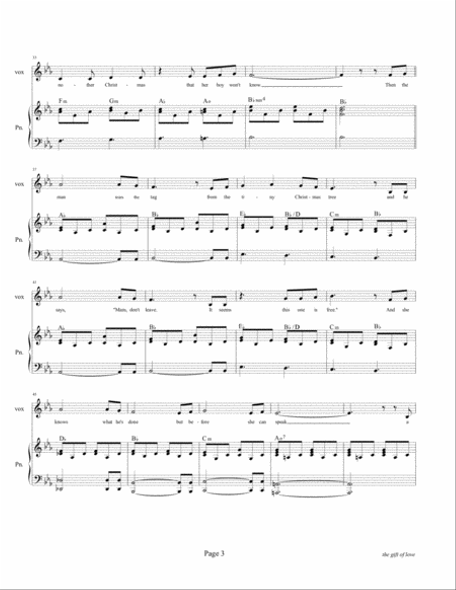 THE GIFT OF LOVE THE GIFT OF LOVE Voice scores gallery preview page 3