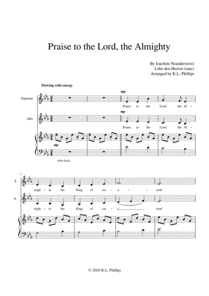 Praise to the Lord, the Almighty - SA Choir with Piano Accompaniment image number null