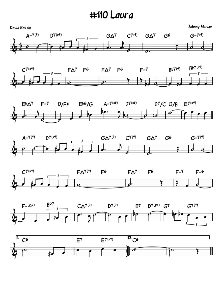 Laura Piano scores gallery preview page 1